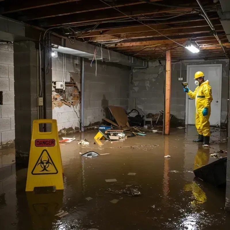 Flooded Basement Electrical Hazard in Mackinaw, IL Property